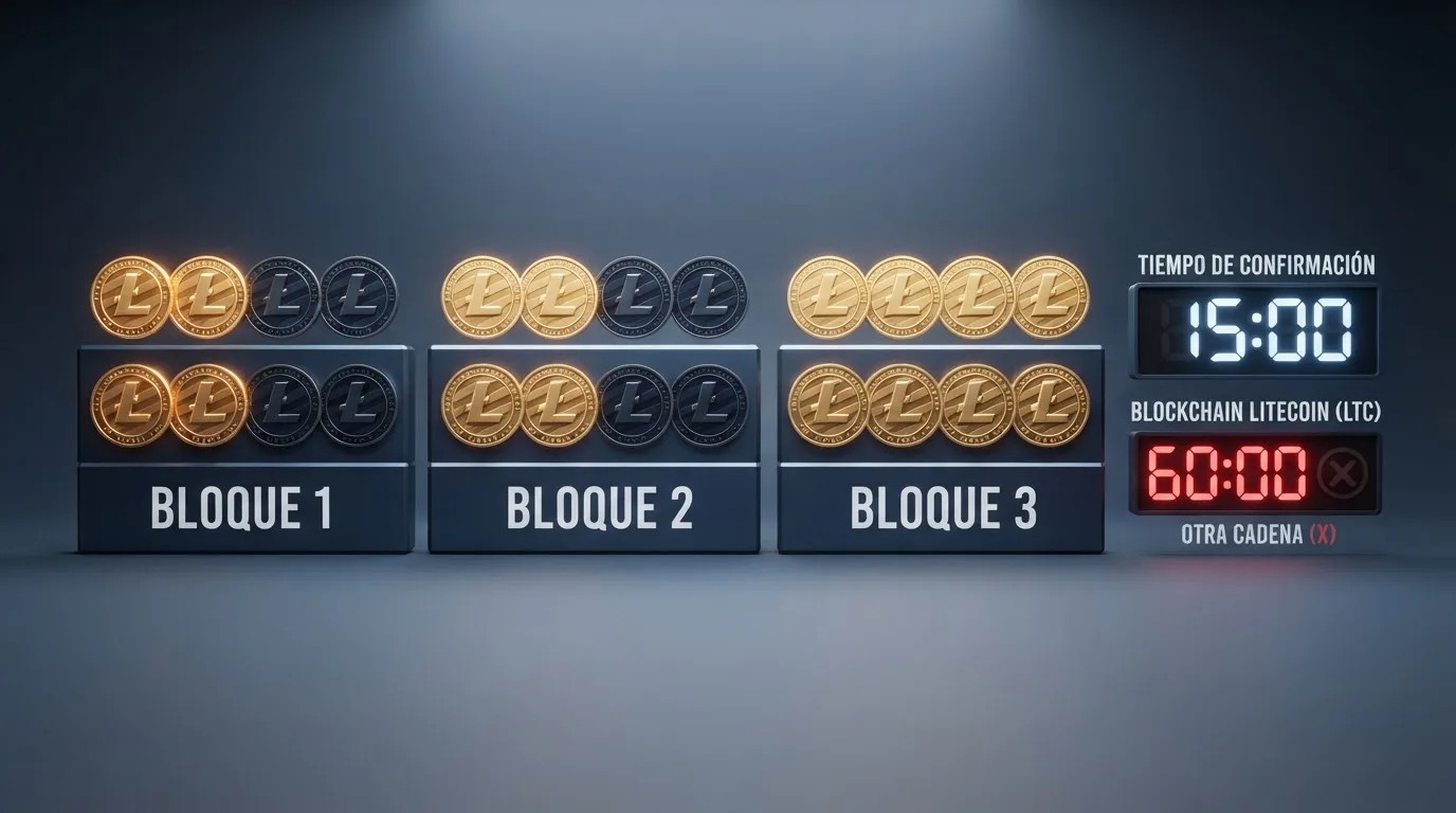 Una representación visual de las confirmaciones de red de Litecoin sobre el saldo de una cuenta de casino