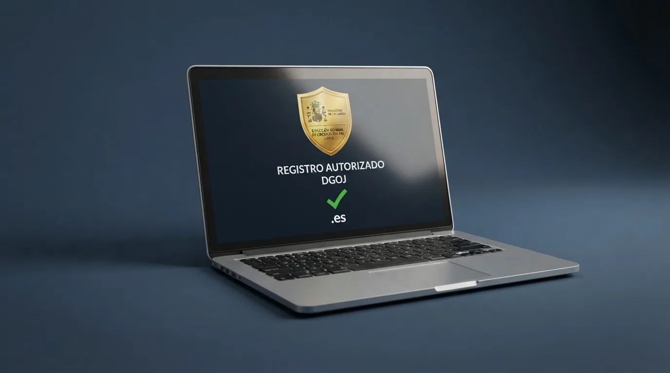 Pantalla del listado público de operadores con licencia en la web de la DGOJ con varios dominios .es visibles