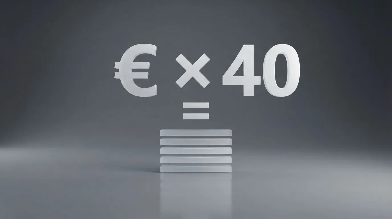 Infografía simplificada que muestra la fórmula del rollover: importe del bono multiplicado por el requisito de apuesta igual al volumen total exigido antes de retirar